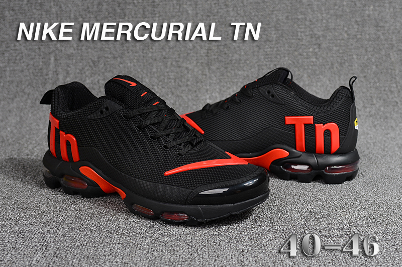2018 Men Nike Air Max Mercurial TN Black Red Shoes - Click Image to Close